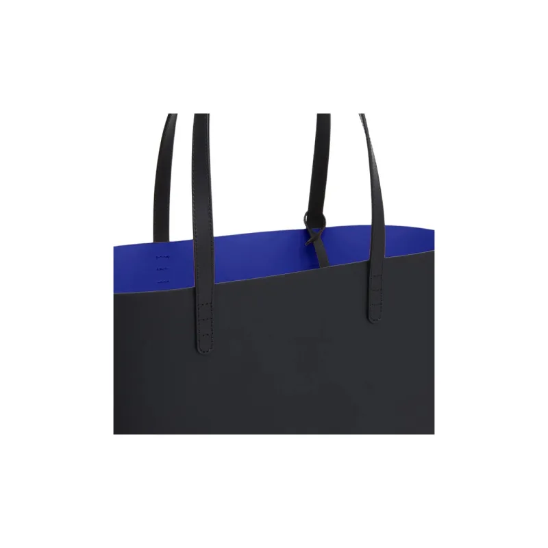 MANSUR GAVRIEL Plant Tanned Leather Tote Bag Shopping Bag Handbag Large Size Women's Black & Blue-3