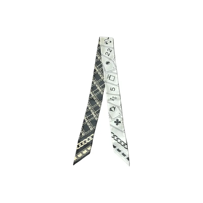 CHANEL Silk Scarves Unisex Multicolor-1