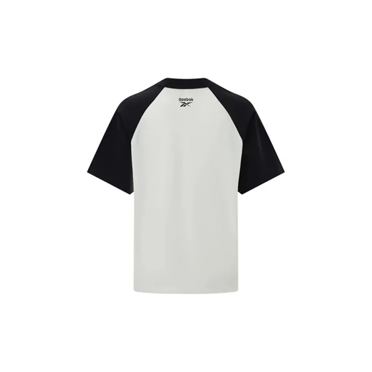 Reebok Raglan Sleeve T Shirt Women's Beige/Black-1