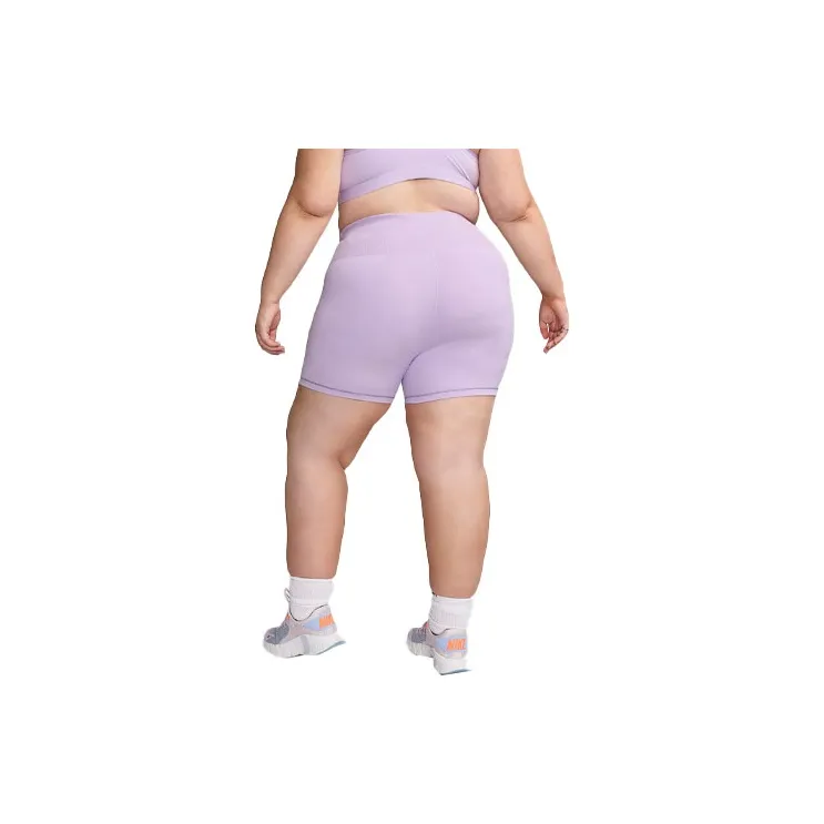 Nike One Rib Women's High-Waisted 5' Biker Shorts Plus Size-1