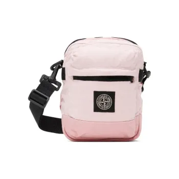 STONE ISLAND Linen With Nylon Shoulder Bag, Crossbody Bag Unisex Pink