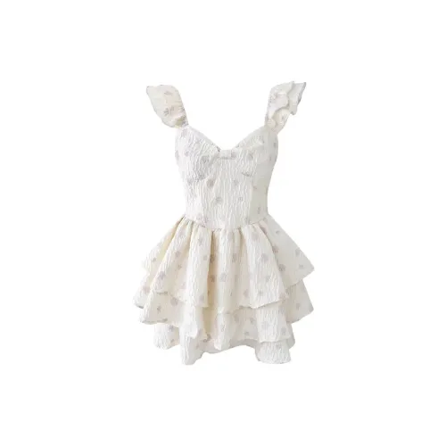 GLEE DIARY Sleeveless Dresses Women's Ivory