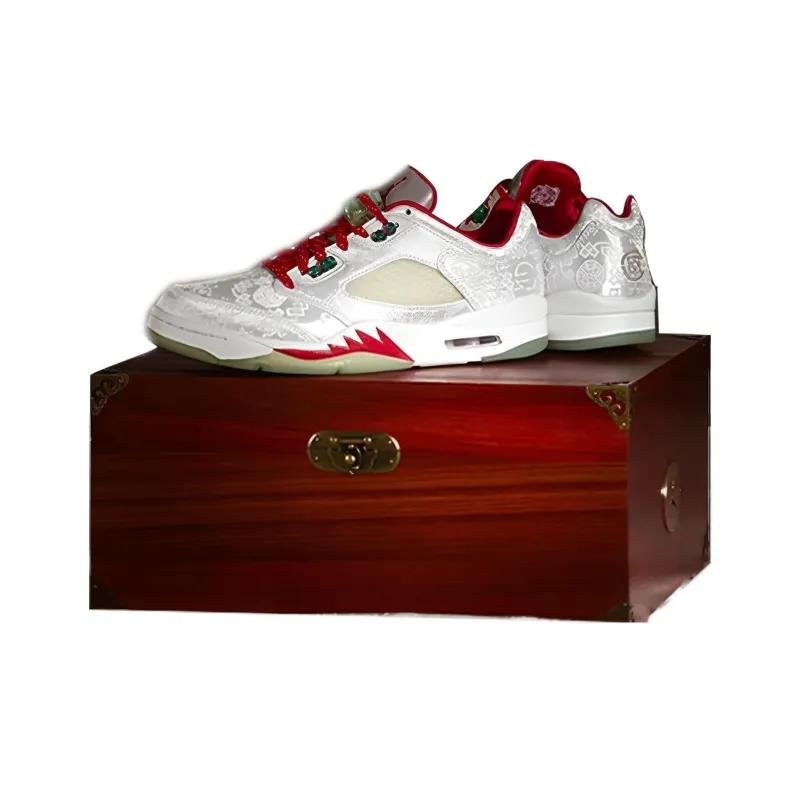Air Jordan 5 Low X Clot 'White Silk'-4