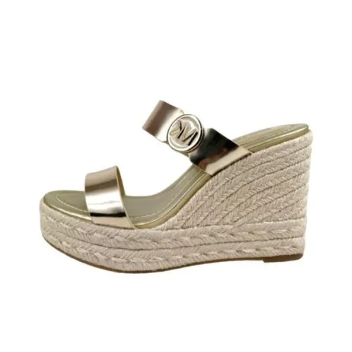 Michael Kors Lucinda Leather Wedge Sandals