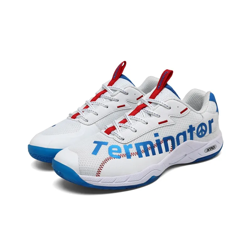 XPD Badminton Shoes Unisex Low Top White/Blue-5