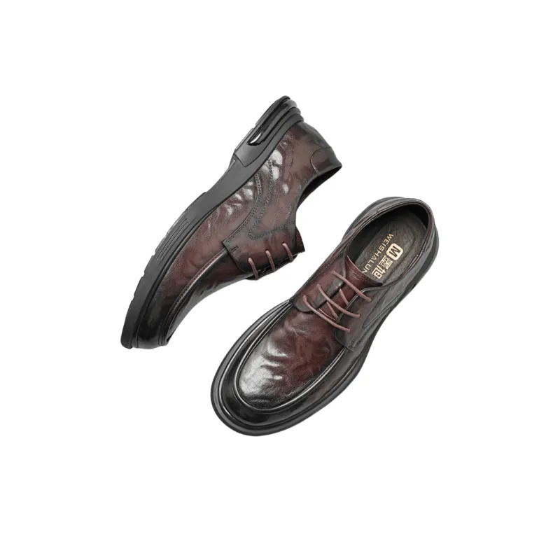 Mo Xu Dress Shoes Men Low Top Black, Brown-7