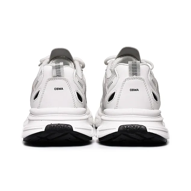 OBWA Cushioning Anti Slip Wear Resistant Breathability Low Top Chunky Sneakers Women's White-1