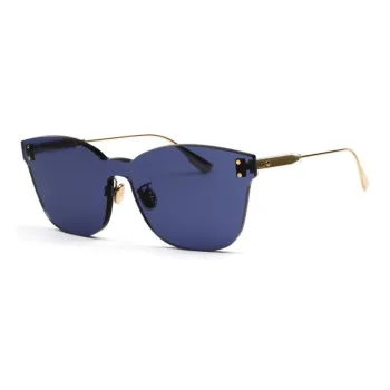 DIOR Irregular Shape Sunglasses Women's Gold