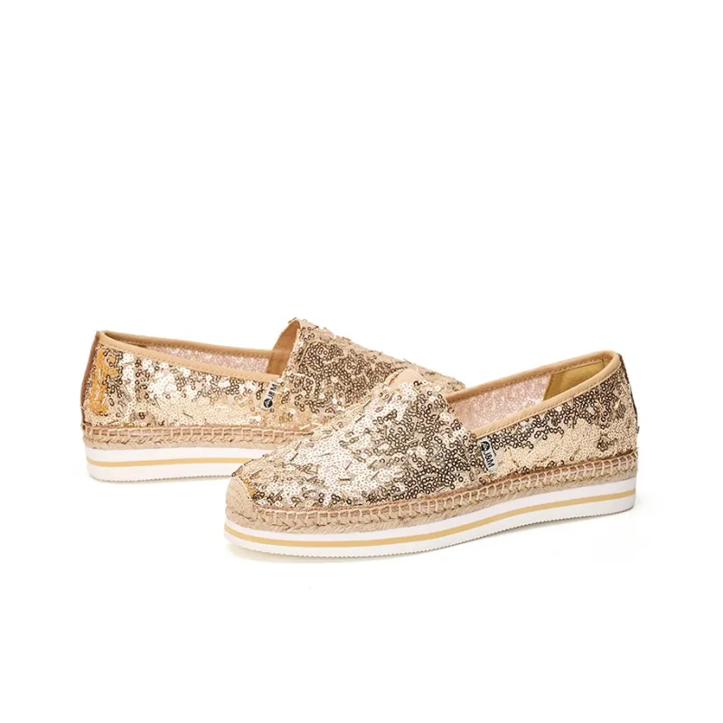Joy&Mario Espadrilles Women's Gold/Champagne/Red-2