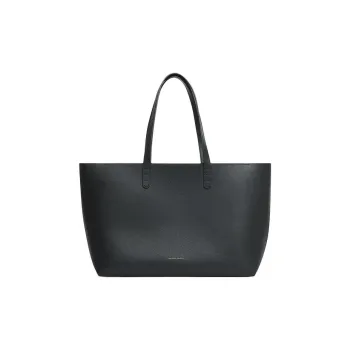 MANSUR GAVRIEL Saffiano Leather Tote Bag Shopping Bag Handbag Small Size Women's Black & Red