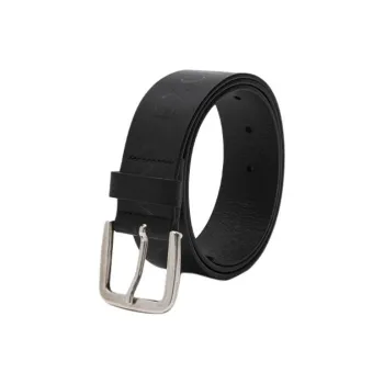 ARMANI EXCHANGEAE Logo Embossed Leather Pin Buckle Leather Belts Men's Black