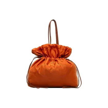 PRADA Nylon Tote Bag Shopping Bag Shoulder Bag Handbag Unisex Orange