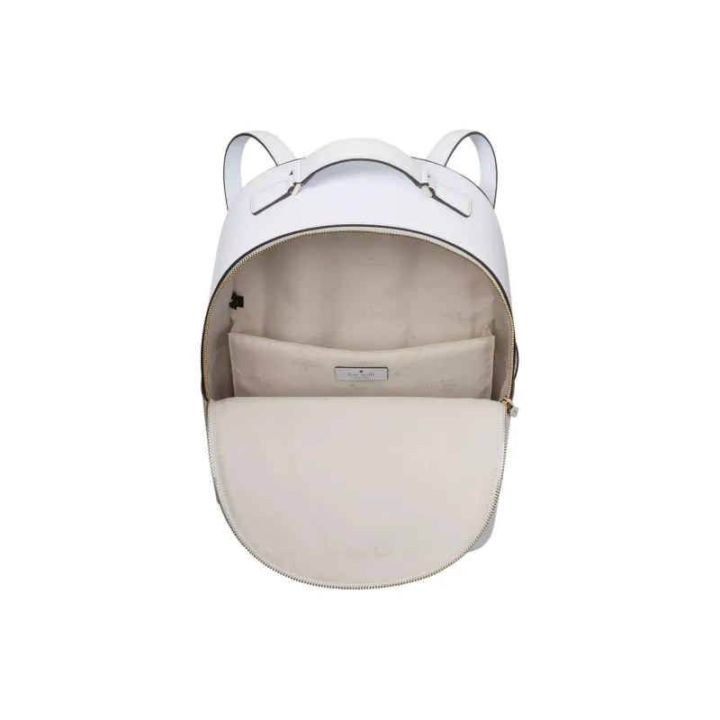 Kate Spade Saffiano Leather Backpack Large Size Women's White-3