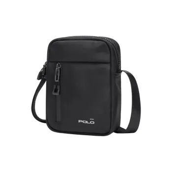POLO Fabric Shoulder Bag Trumpets Men's Black
