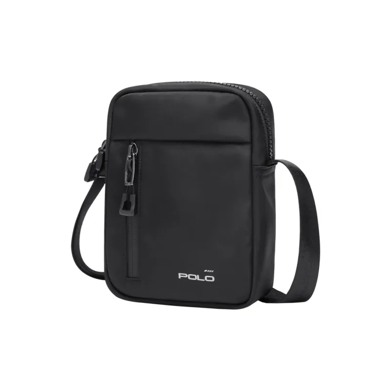 POLO Fabric Shoulder Bag Trumpets Men's Black-0