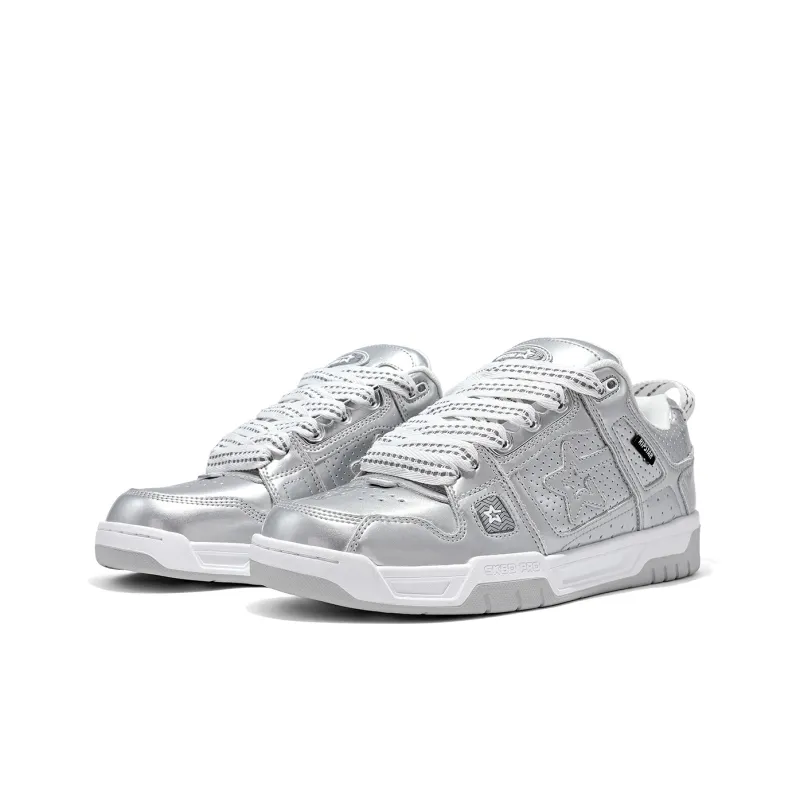 RIPSTAR SKBD Pro Puffy Shoes Low Top Skateboard Shoes Unisex Xingji Silver-2