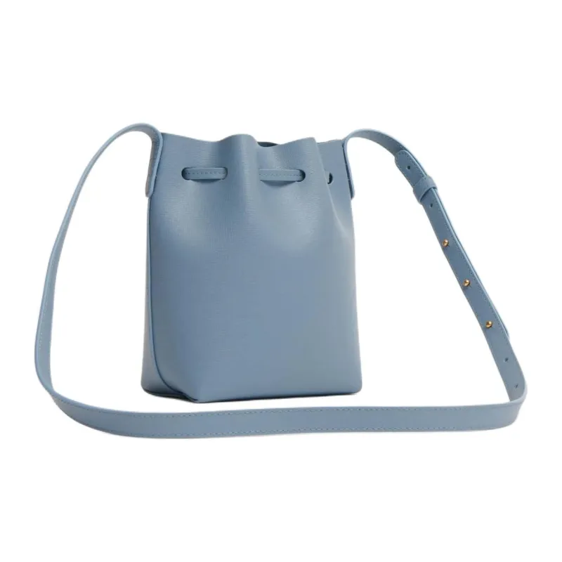 MANSUR GAVRIEL Saffiano Leather Bucket Bags Shoulder Bag Crossbody Bag Extra Mini Women's Sky Blue-2