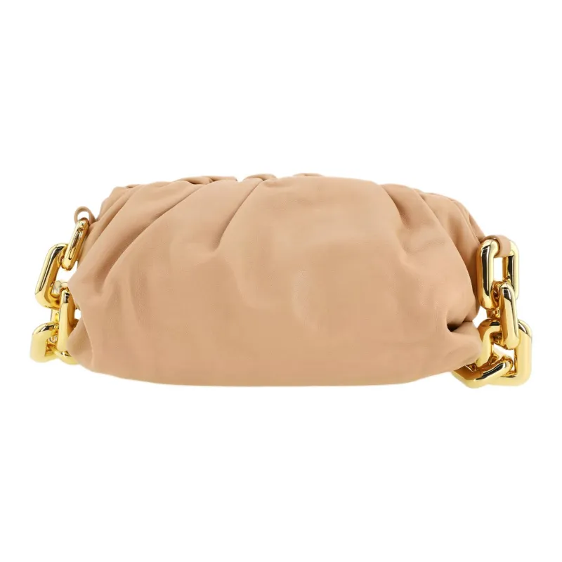 Bottega Veneta Calfskin Shoulder Bags Handbags Clutches Regular Women's Almond-4