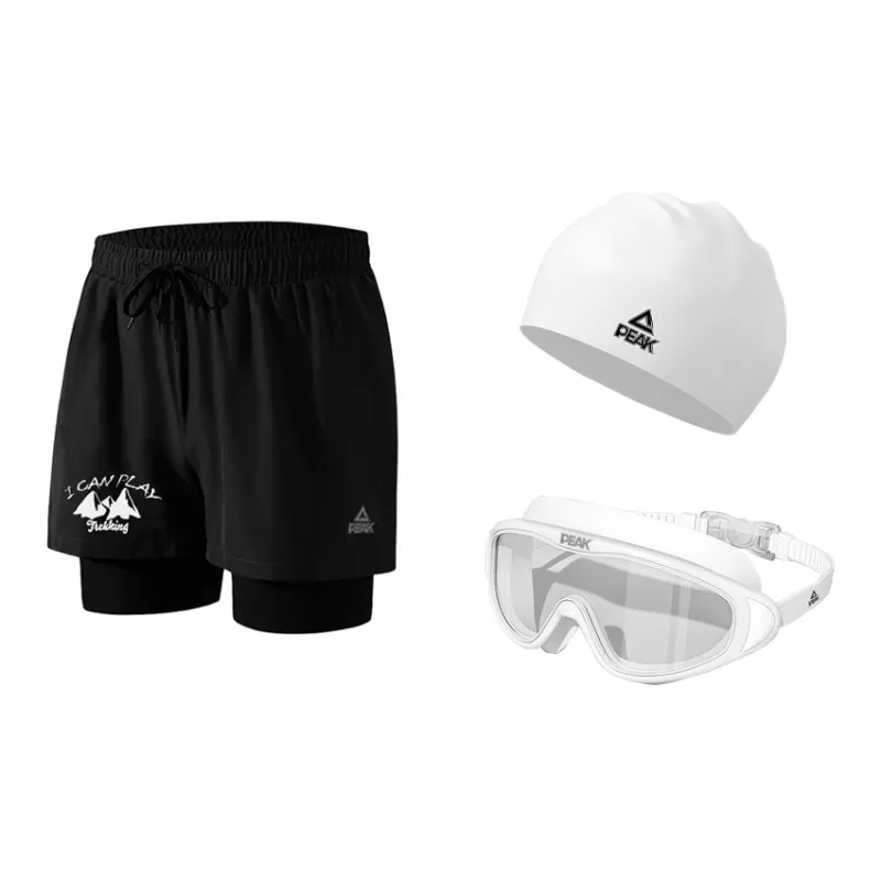 PEAK Swimming Sets Polyester Seaside, Swimming Pool Men's Black-8