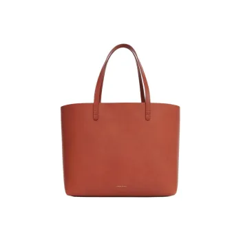 MANSUR GAVRIEL Plant Tanned Leather Tote Bag Shopping Bag Handbag Large Size Women's Brown/Dark Blue