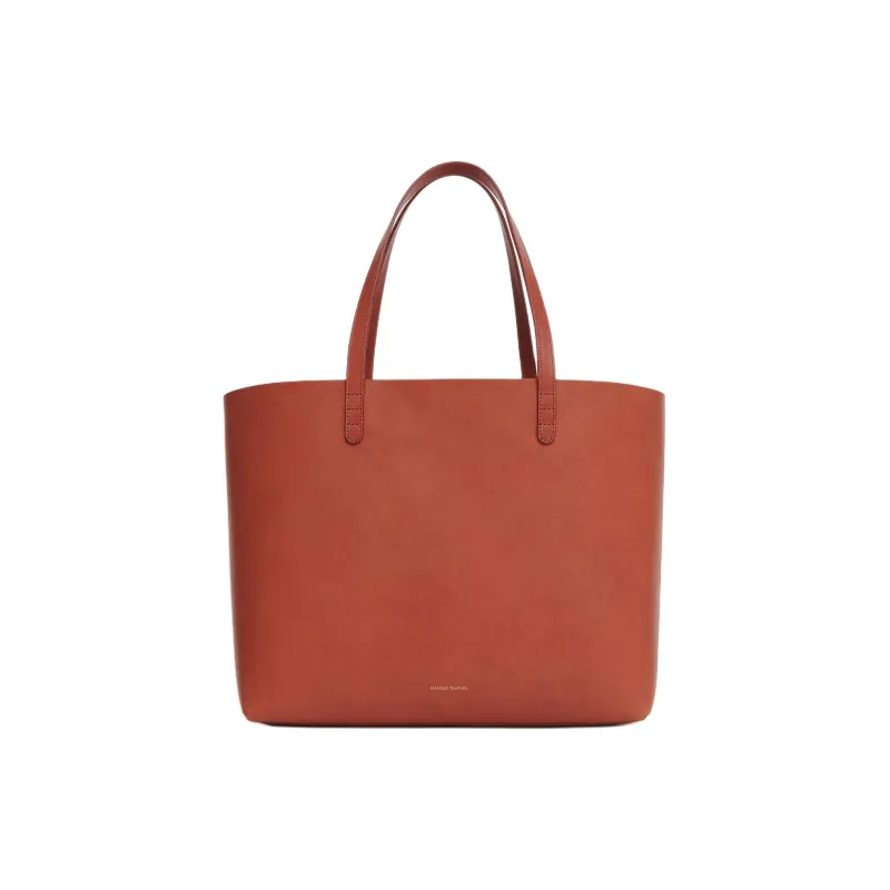 MANSUR GAVRIEL Plant Tanned Leather Tote Bag Shopping Bag Handbag Large Size Women's Brown/Dark Blue-0