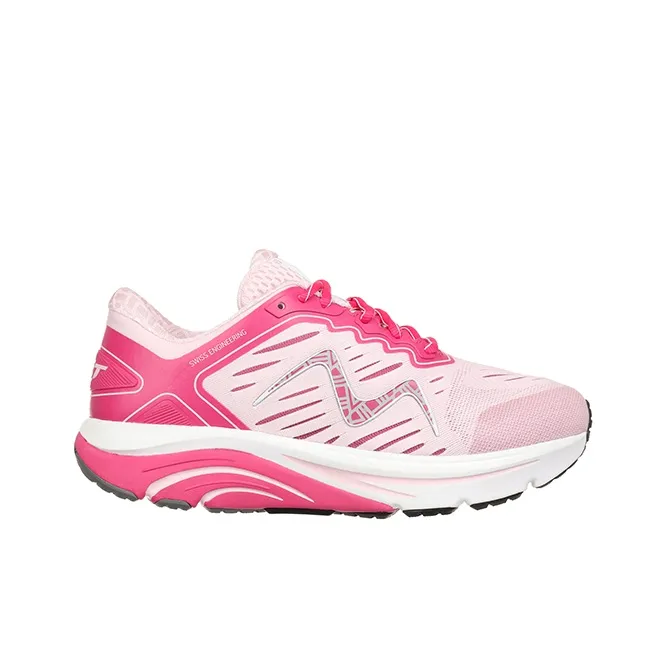 MBT Running Shoes Women's Low Top White/Rose Red-1