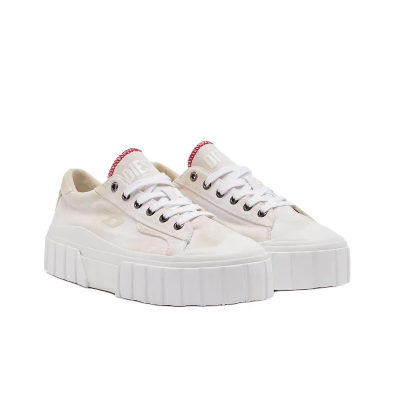 DIESEL S Hanami Low Top Skateboard Shoes Women's White-3