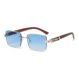 Gold Frame with Gradient Blue Lens