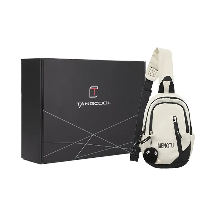TANGCOOL Nylon Shoulder Bag Crossbody Bag Sling Bags Regular Unisex Black & White & Gray & Green-1