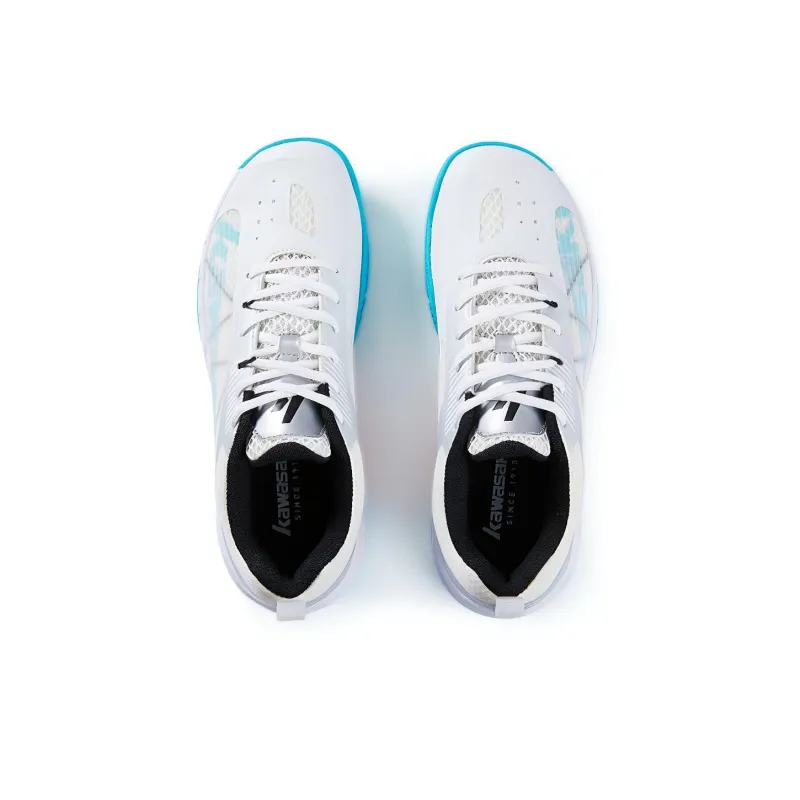 Kawasaki Light And Shadow Collection Low Top Badminton Shoes Unisex Moon White Blue-3