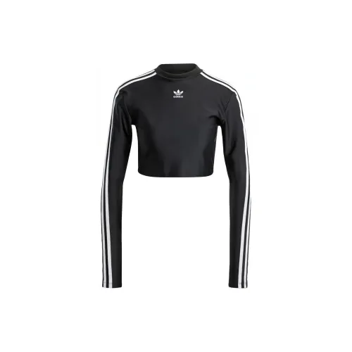 Adidas Originals 3-Stripes T-Shirts Women's Black