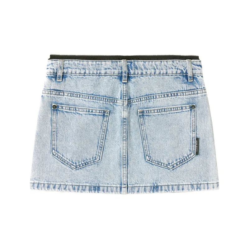 Miss Sixty Denim Short Skirts Women's Light Blue-1
