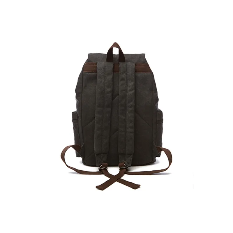 CMLZIUA Canvas Backpack Unisex Coffee/Black/Khaki/Dark Blue/Gray/Maroon/Army Green-7