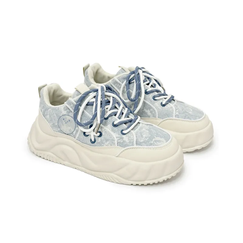SLNU 3 Cushioning Wear Resistant Low Top Skateboard Shoes Men's Beige Blue-2