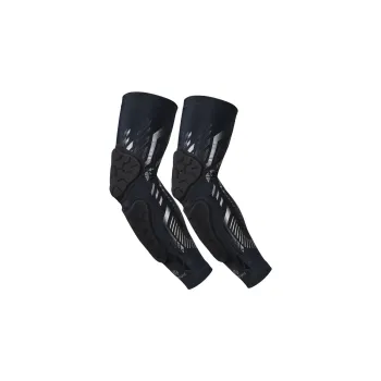 Kuangmi Arm Guards Black Silver Line/Yellow Line Polyester Unisex