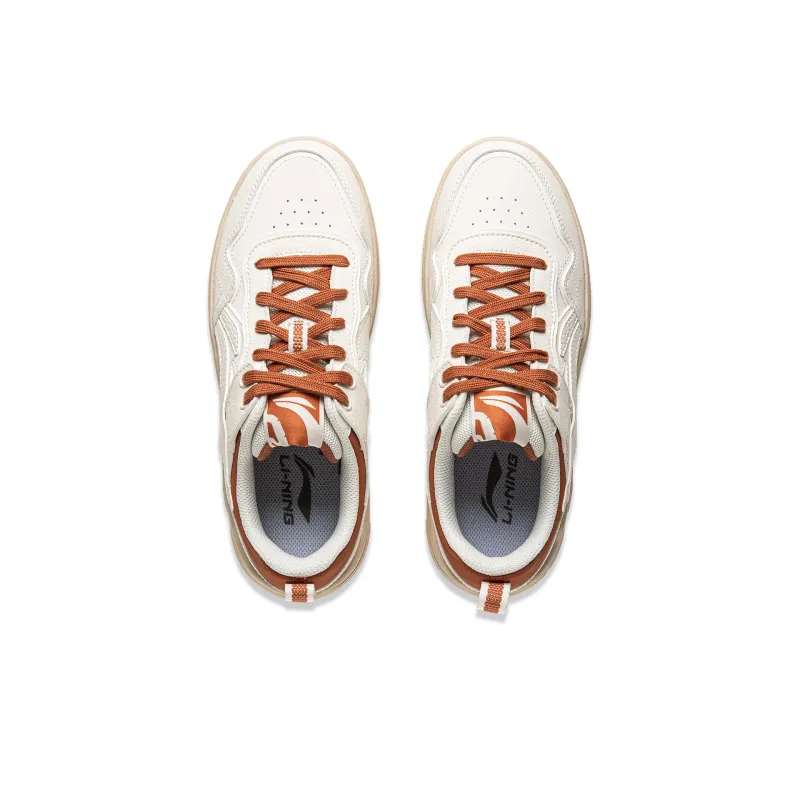 LiNing Qingyun Cushioning Anti-Slip And Wear-Resistant Rebound Low-Top Casual Shoes Women's Ecru-4