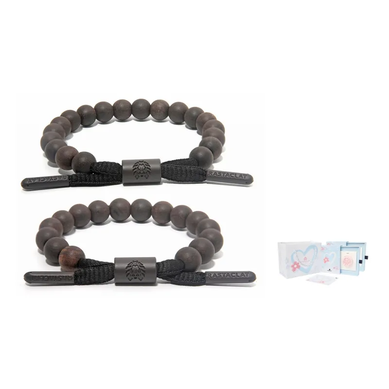 Rastaclat Ebony Small Lion Chinese Style Beaded Bracelet Unisex-6