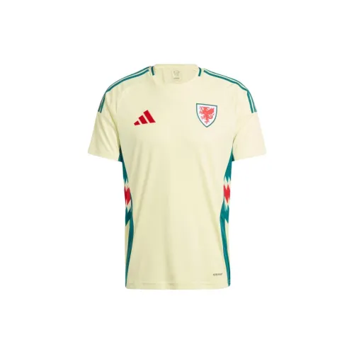 Adidas Wales 24 Soccer Jerseys Men Pearl Citrine