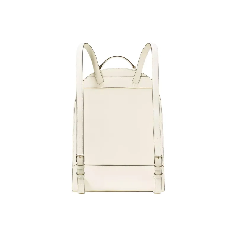 Kate Spade Saffiano Leather Backpack Large Size Women's Egg White Crispy Skin-2