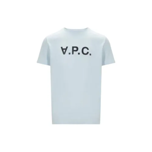 A.P.C T-Shirts Men Light Blue