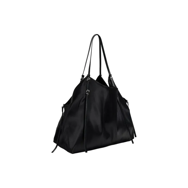 ZARA Polyester Handbag Shoulder Bag Large Size Women's Black-1