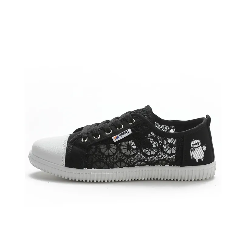 REIHUNG Casual Shoes Women's Low Top White-7