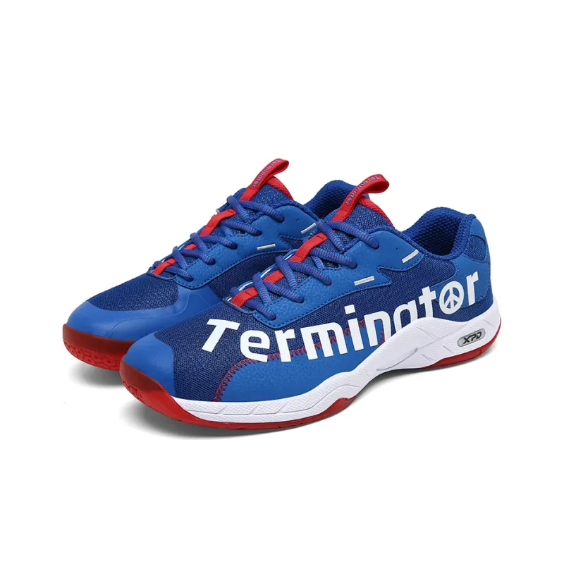 XPD Badminton Shoes Unisex Low Top White/Blue-11