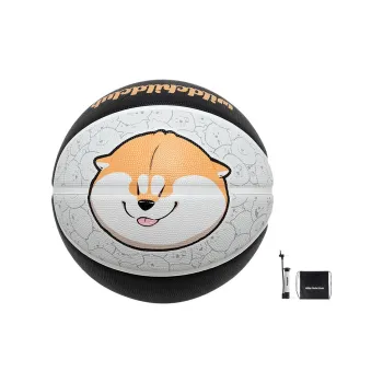 Wild Child Club x ACHAIGOUQI Rubber Basketball Black White Orange Size 7 Training Unisex