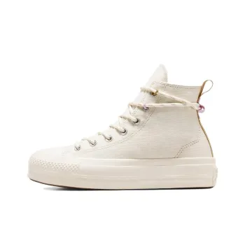 Converse Chuck Taylor All Star Lift Platform Utility Durable Breathable High Top Canvas Shoes Women's White