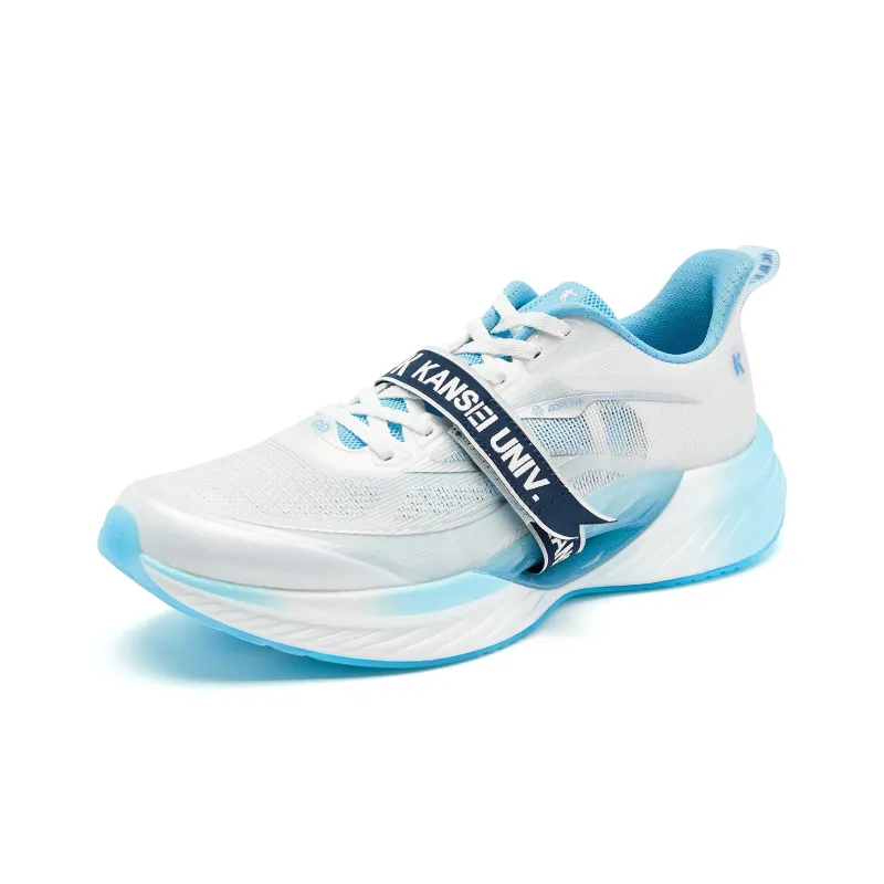 QIAODAN Cushioning Anti Slip And Wear Resistant Low Top Q KUNGFU PRO Running Shoes Men's Jordan White Cirrus Blue-2