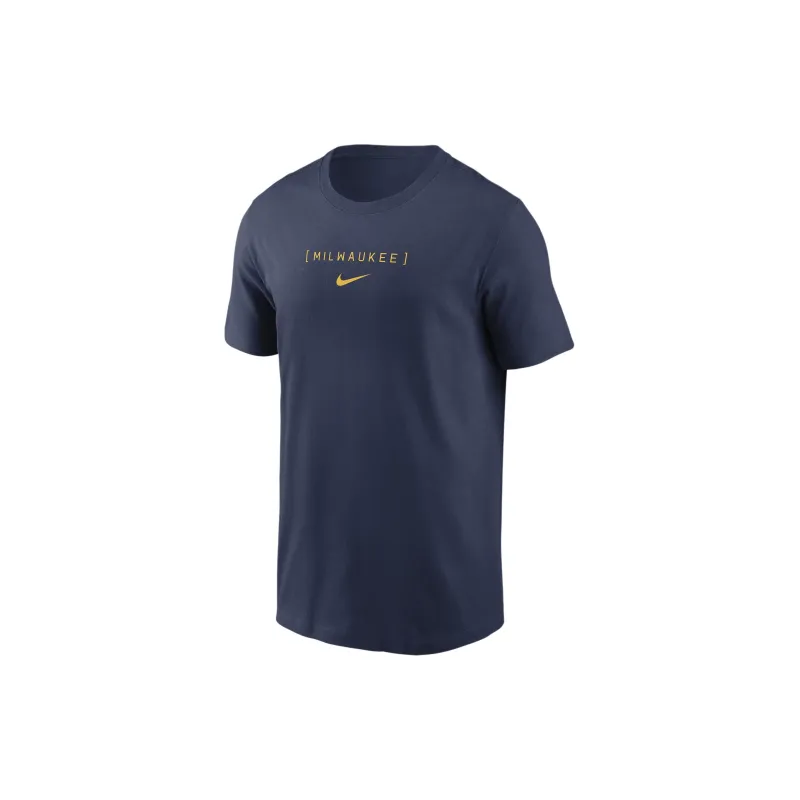 Nike x MLB Collaboration Milwaukee Brewers T-Shirt Men's Marine Blue-1