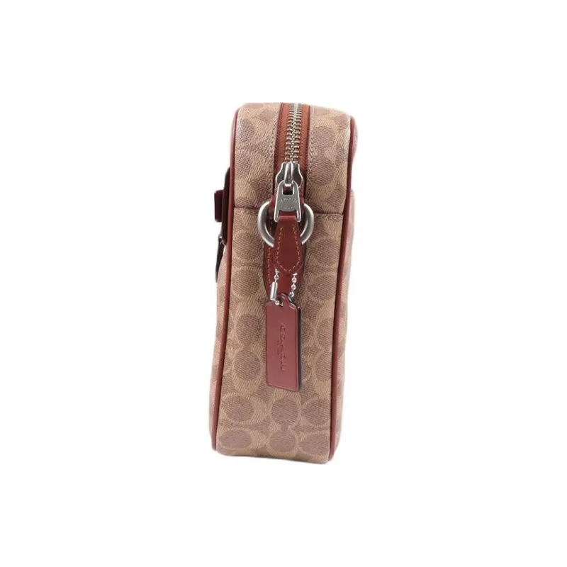 COACH Dylan Coated Canvas Crossbody Bag, Shoulder Bag Tubas Men's Khaki-1