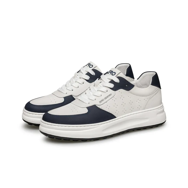 ZRO Skateboard Shoes Men Low Top White/White Gray/White Blue-3