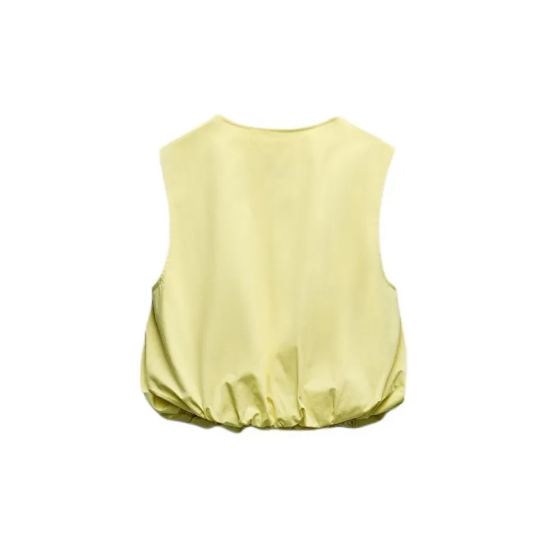 ZARA Tank Tops Women's Lemon Yellow-1